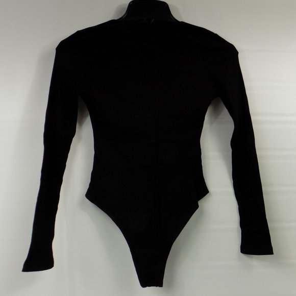 LoveLA Brenda Snap Button Long Sleeve V-Neck Bodysuit Size S - Picture 6 of 7